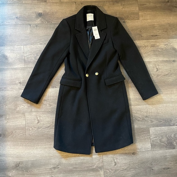 tailored wool blend dad coat